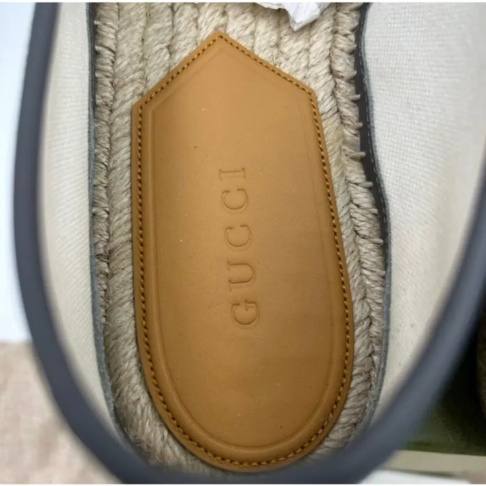 Men's Gucci blue denim ESPADRILLES size 8, made in Spain